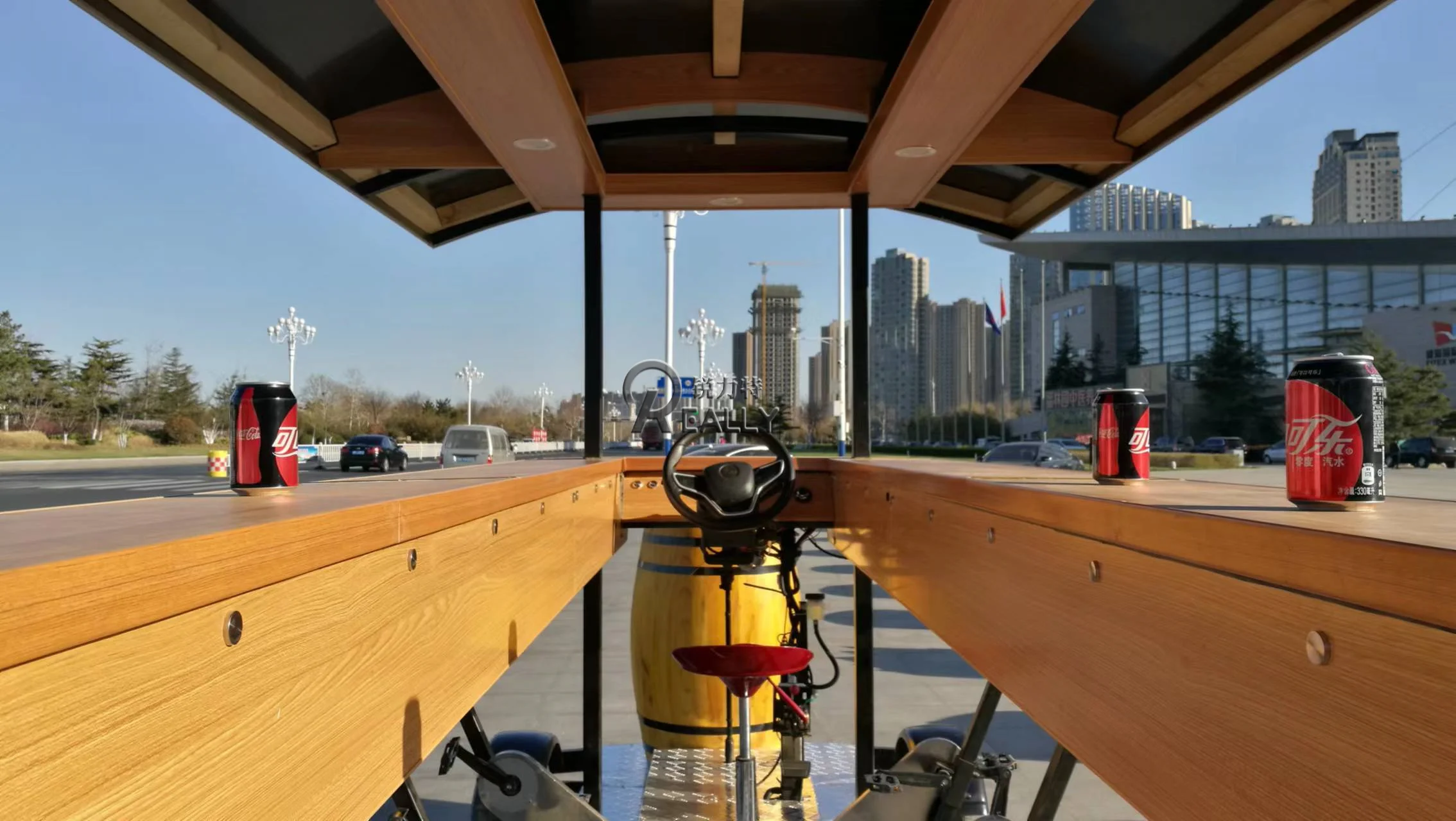 Manufacturer Electric With Pedal Sightseeing City Bus Party Bike Pub