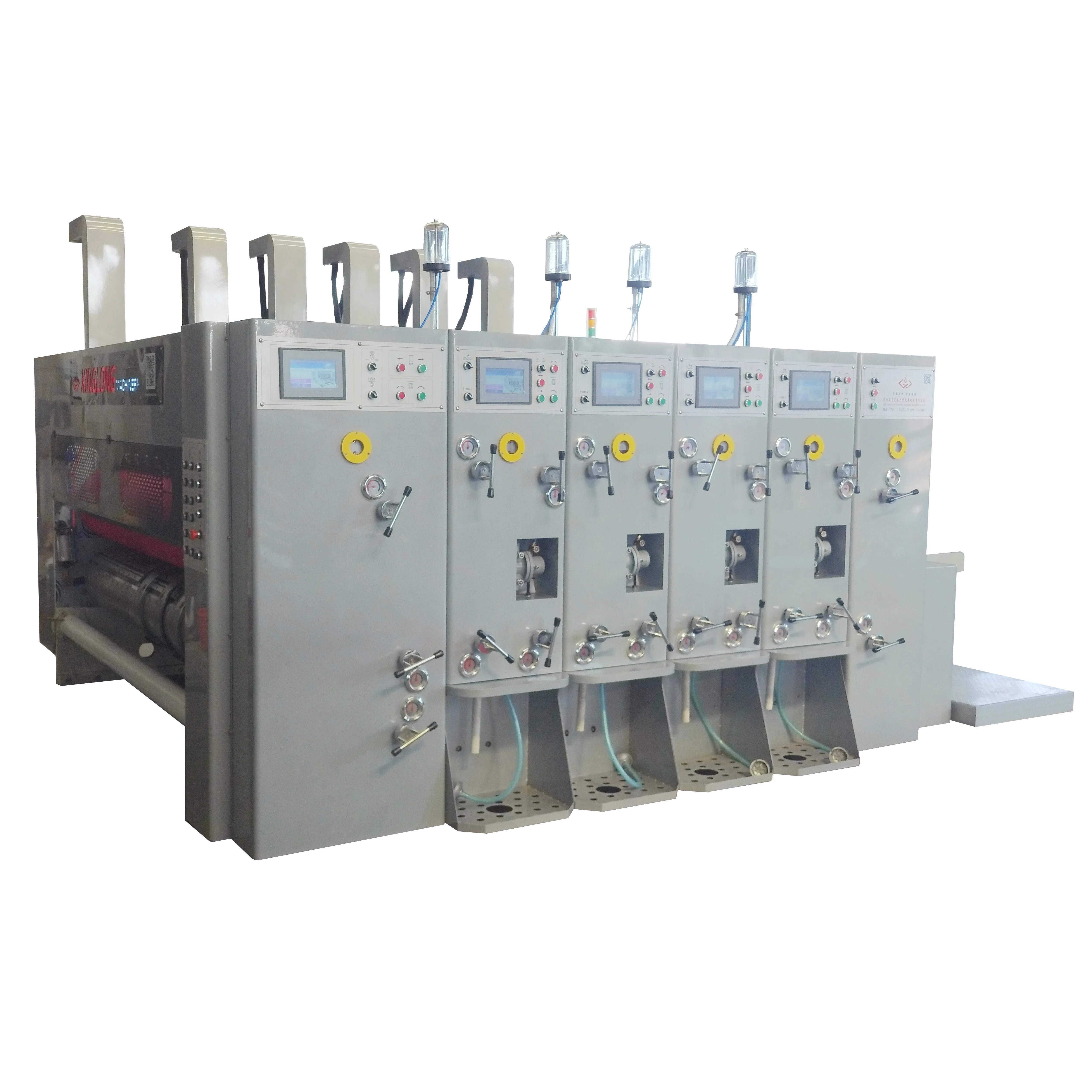 Newest 4 Colors Flexo Printer Corrugated Packaging Machine