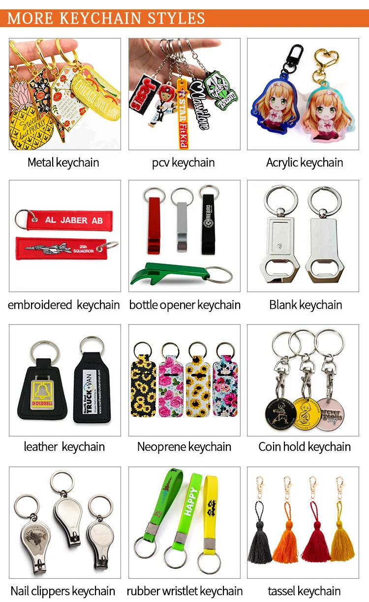 ホットセール工場カスタムデザイン面白いバッグアクセサリーかわいいPVCキーホルダー女性男性用 5
