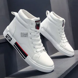 2026 Summer Men's High Top Casual Sneakers Breathable Lightweight Rubber Insole Fashion Trend Walking Style Shoes