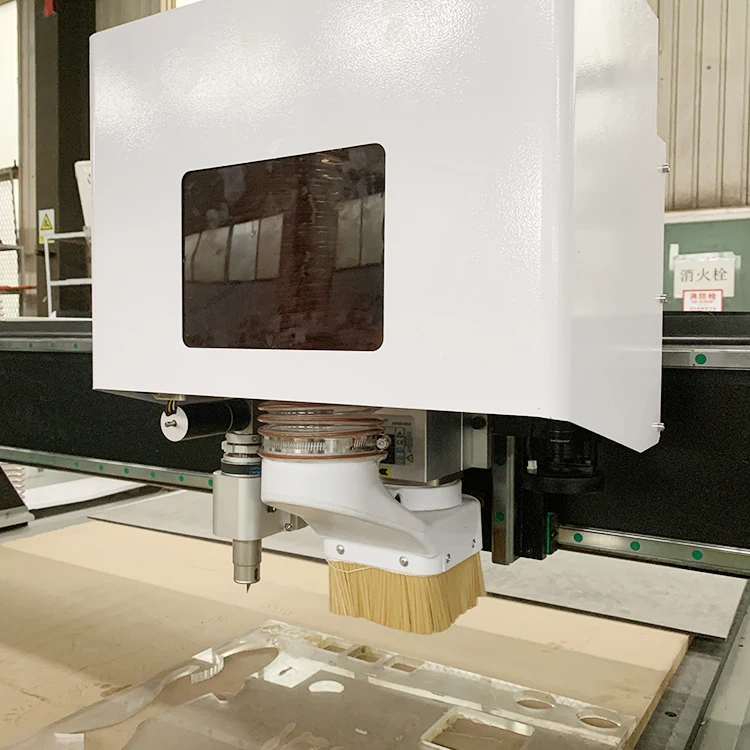 Multi Function 3 in 1 Cnc Machine Oscillating Knife V Cut CCD Camera 6kw Spindle Wooden Cnc Router Cutting Machine