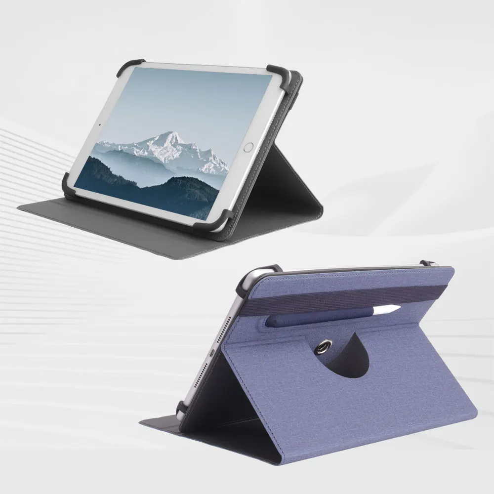 Universal Leather Tablet Case Pen Slot Simple Business Cover Multi-Angle Holder case For 10 inch tablet Laudtec Pbk269