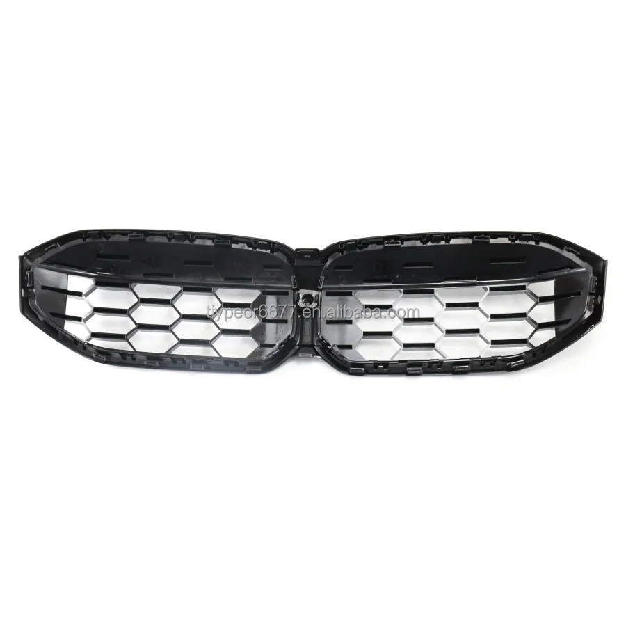 product tiypeor car front grille for bmw 3 series g28 2023 glossy black silvery abs front bumper kidney grill mesh grille-3