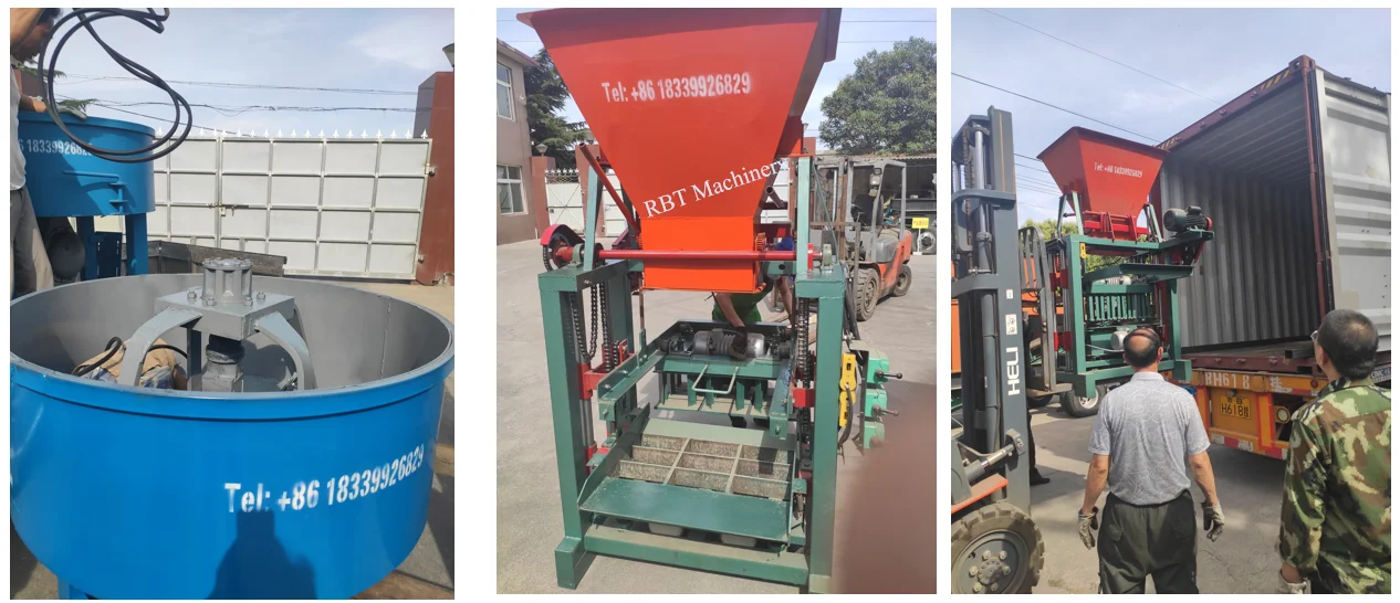 438 Semi Automatic Mobile Concrete Cement Brick Block Making Processing ...