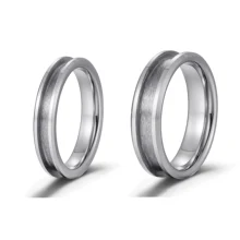 Factory Price Custom Ring 4mm 6mm Ring Blanks Tungsten Ring Core Beveled Edge Ring Blanks Tungsten Ring 4mm Core