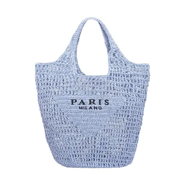 Manufacture New Arrival Eco-friendly Paper Woven Shoulder bags Straw Raffia Bag Beach Tote bag