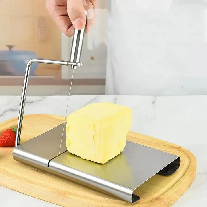 Stainless Steel Cheese Slicer With 6 Replacement Wires For Block Cheese ...