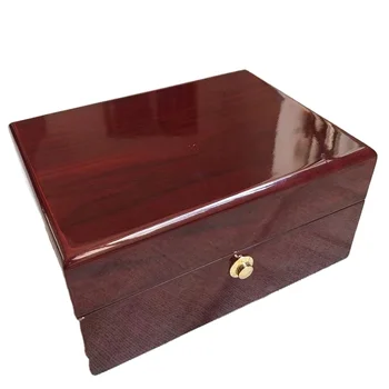 Top quality fine workmanship hand-created LOGO pattern high-grade wood luxury watch storage box