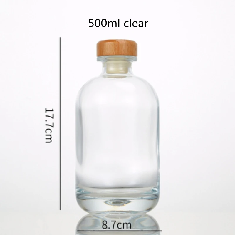 250ml & 500ml Clear Frosted Glass Bottles for Wine & Juice