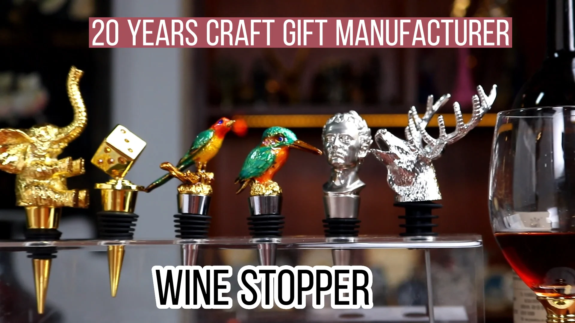 China Manufacturer Wholesale Custom Logo Crystal Stainless Steel Silicone Metal Whiskey