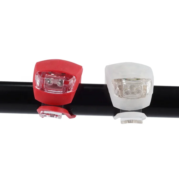 Clover 1 компл. Бесплатный образец дешевый 2 светодиодный цветной велосипедный задний фонарь Безопасность водонепроницаемый резиновый силиконовый велосипедный фонарь