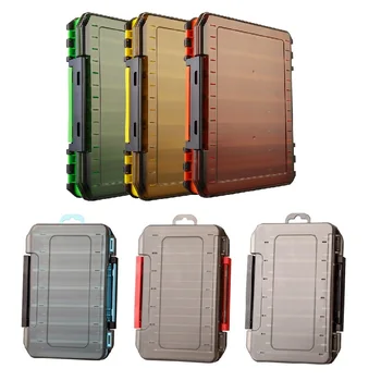Palmer 14 compartments double sided fishing tackle boxes plastic fishing lure storage box bait hook boxes organizer