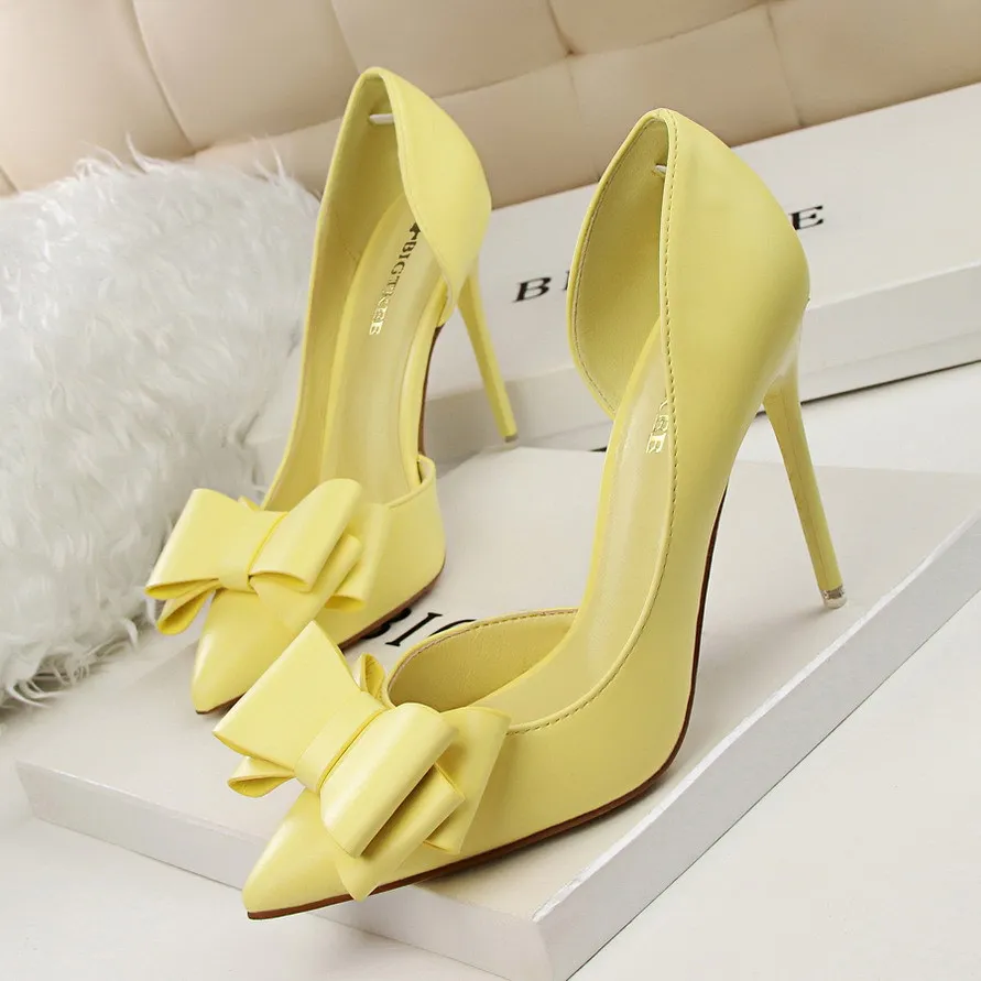 Shop Our Latest Design Pure Color Dress Shoes with High Heels