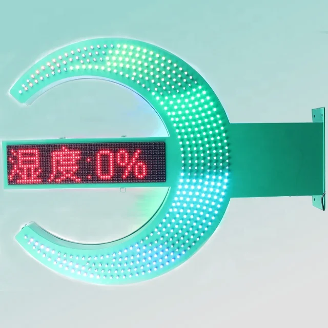 CE RoHS Moon Shape Flash Programmable Pharmacy 1314X1000mm Wifi Led Cross Pharmacy Display Sign Board