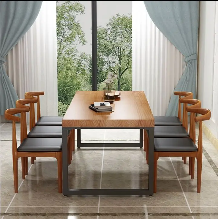 Solid Wood Dining Table Malaysia Imported Rubber Wood Dining Room Furniture  Table Chairs Chairs Combination