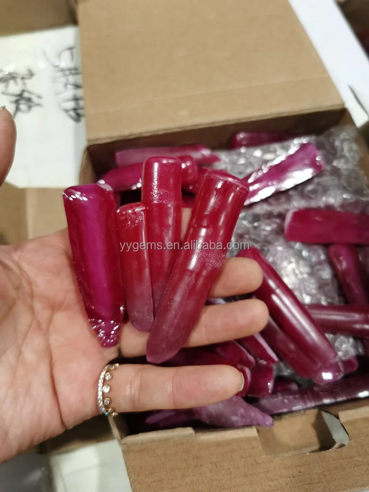 Made in China Rough Synthetic Ruby Stone Rough Corundum Gemstones for Jewelry Making