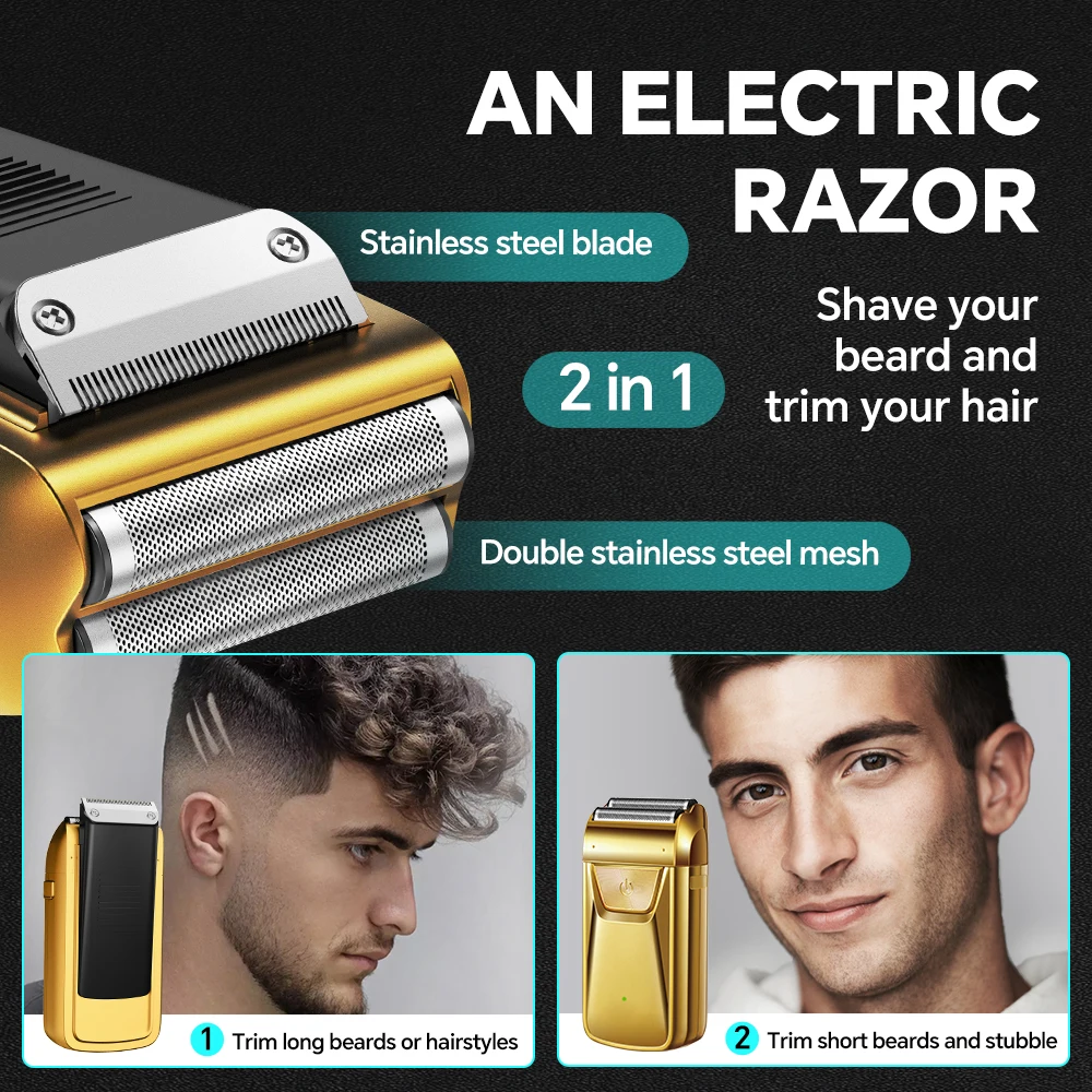 Intelligent Digital Shaving Device for Household Use High-Power Reciprocating Electric Shaver for Whiteness on Bald Heads Beards manufacture