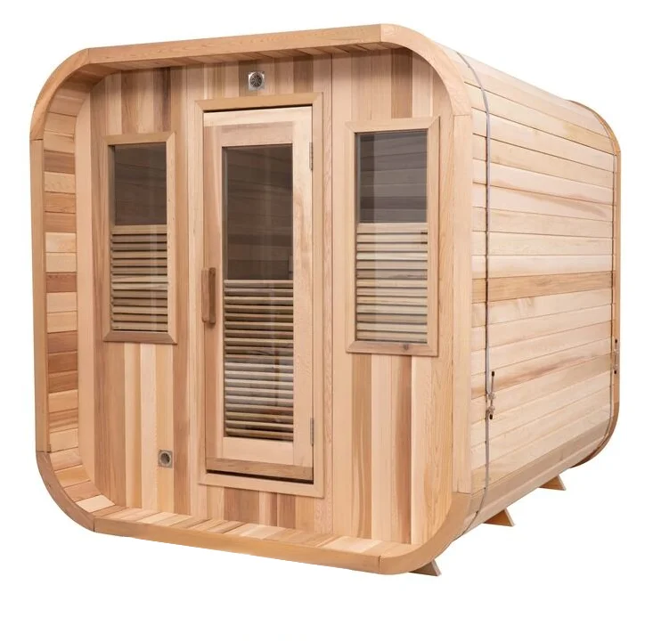 Горячая Распродажа, 4 человека, Канадская красная кедровая кубическая сауна, уличная сауна может быть настроена