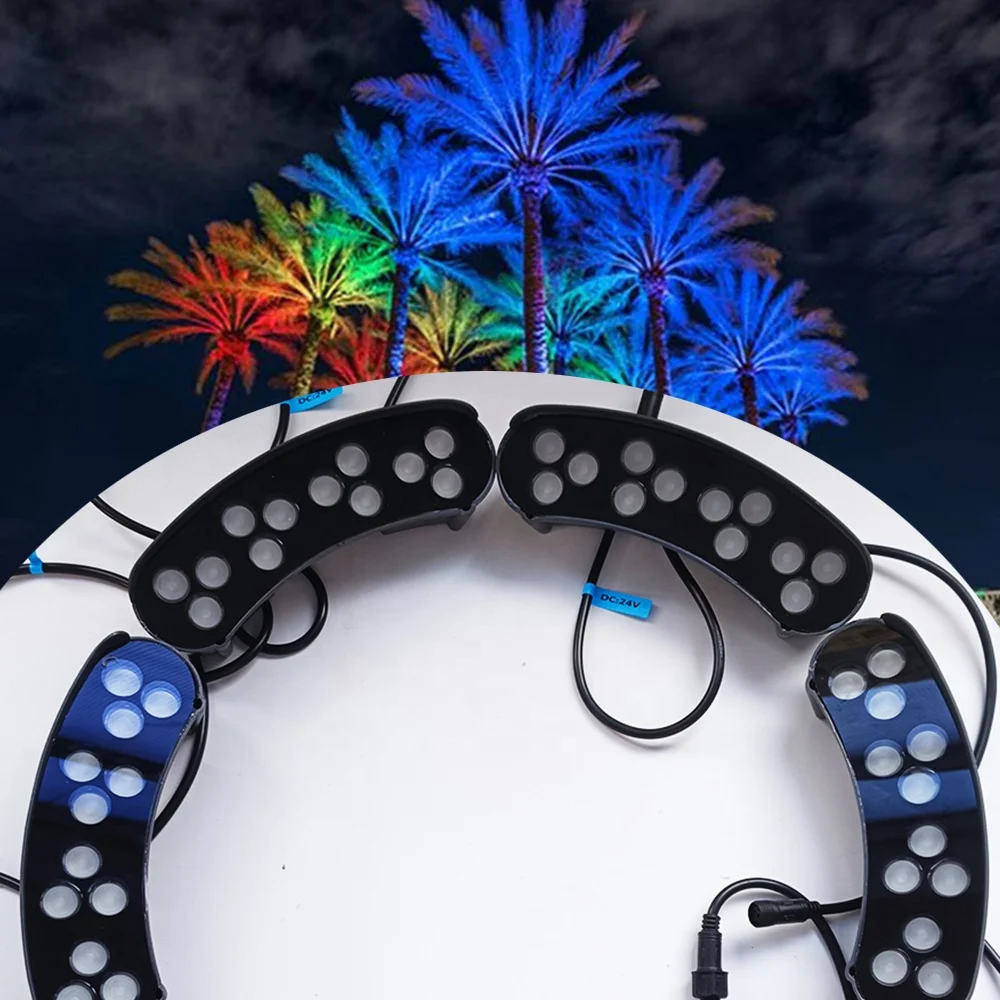 LED Tree Hugging Light Outdoor Dmx512 12W RGB Color Garden Spotlight Landscape Lighting IP65 Aluminum Led Tree Hugging Light