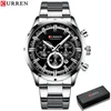 4 Silver Case Black Dial