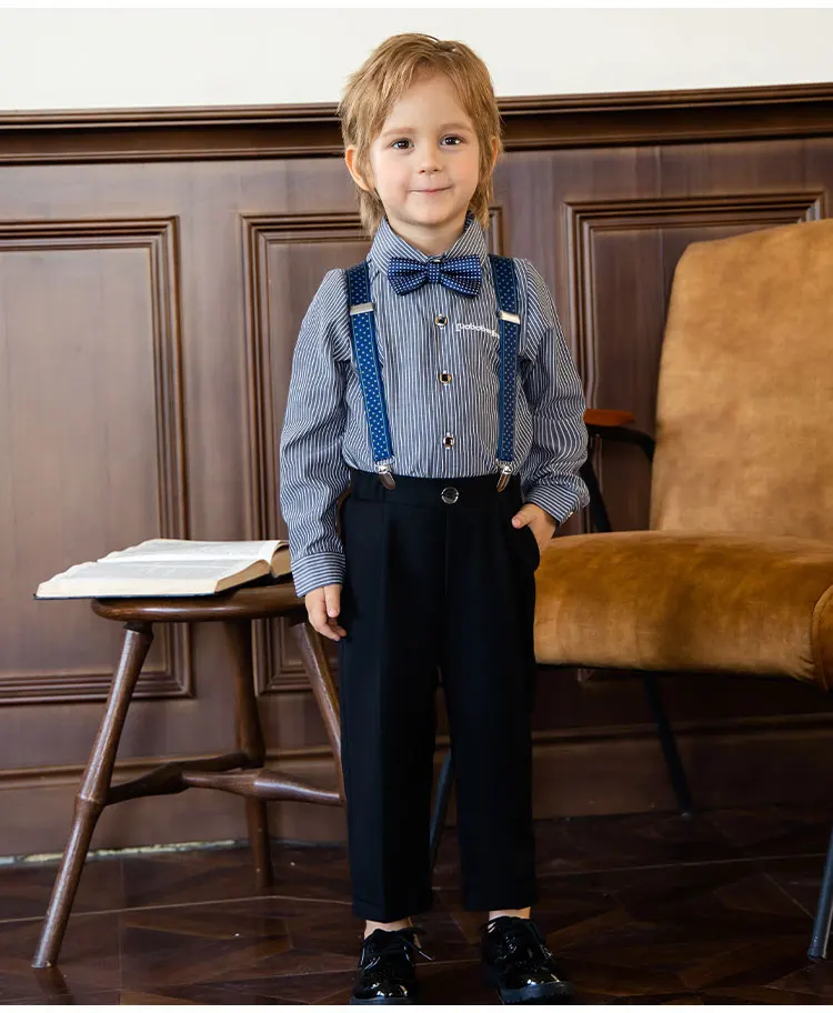 Baby Boy Dresses Autumn Formal Shirt For Children Baby Boy Formal