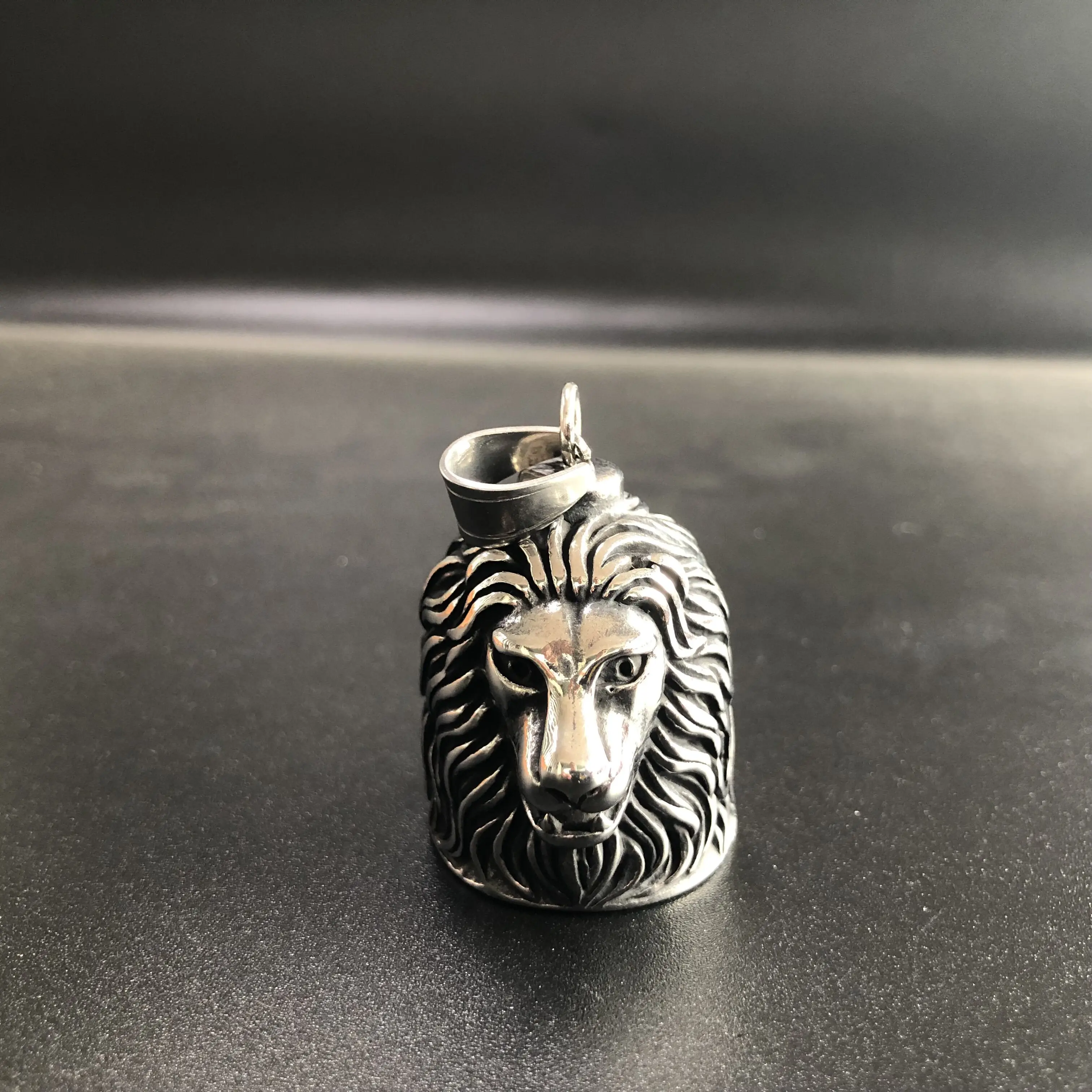 Custom Stainless Steel Lion Guardian Bell Lion Biker Bell