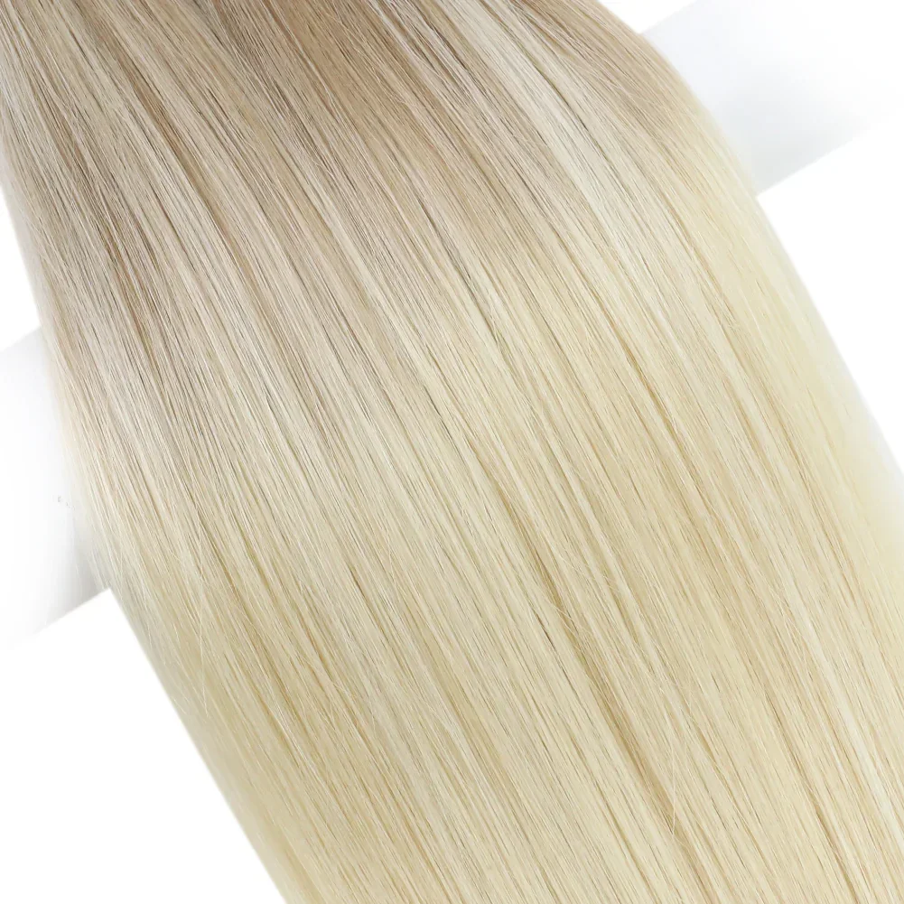 LaaVoo Hand Tied Human Hair Weft Extensions 100% Real Straight High Quality Bundles_voghion.com