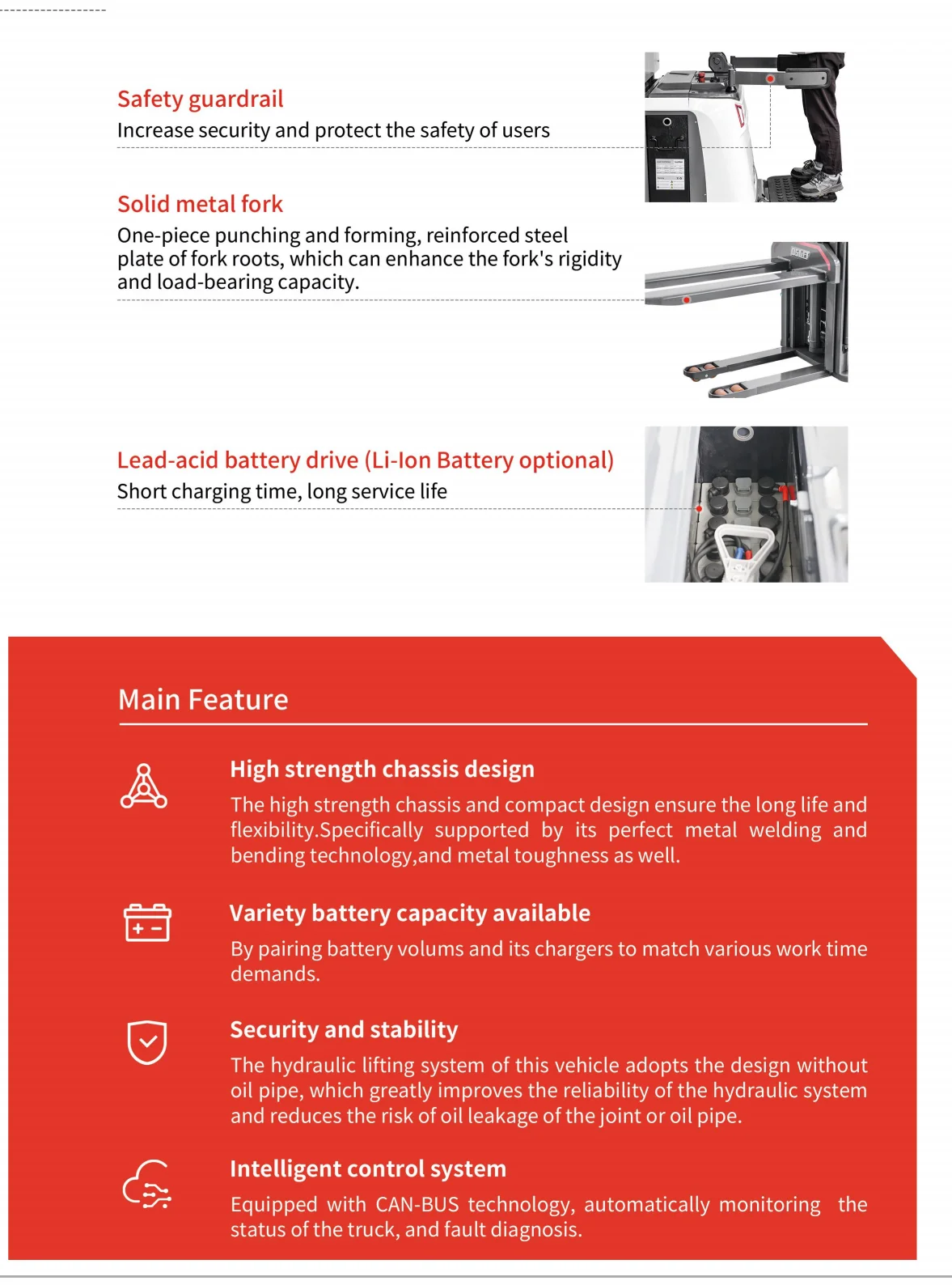 High-quality Stacker Electric Pallet Stacker, 1.6 Tons, 1600 Kilograms ...