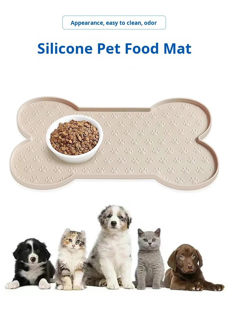 Easy-to-Clean Silicone Pet Meal Mat Anti-Spill Feeding Mat for Cats and Dogs Cat Bowl Mat Supplies details