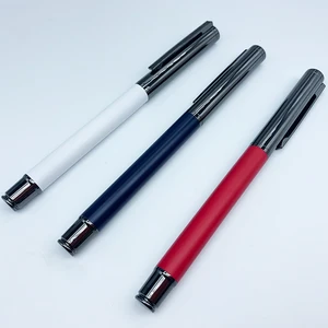 Wholesale New Luxury Gun Gray Color Metal Roller Pen with Custom Logo Stationery  Office Supplies Promotion Metal Roller Pen