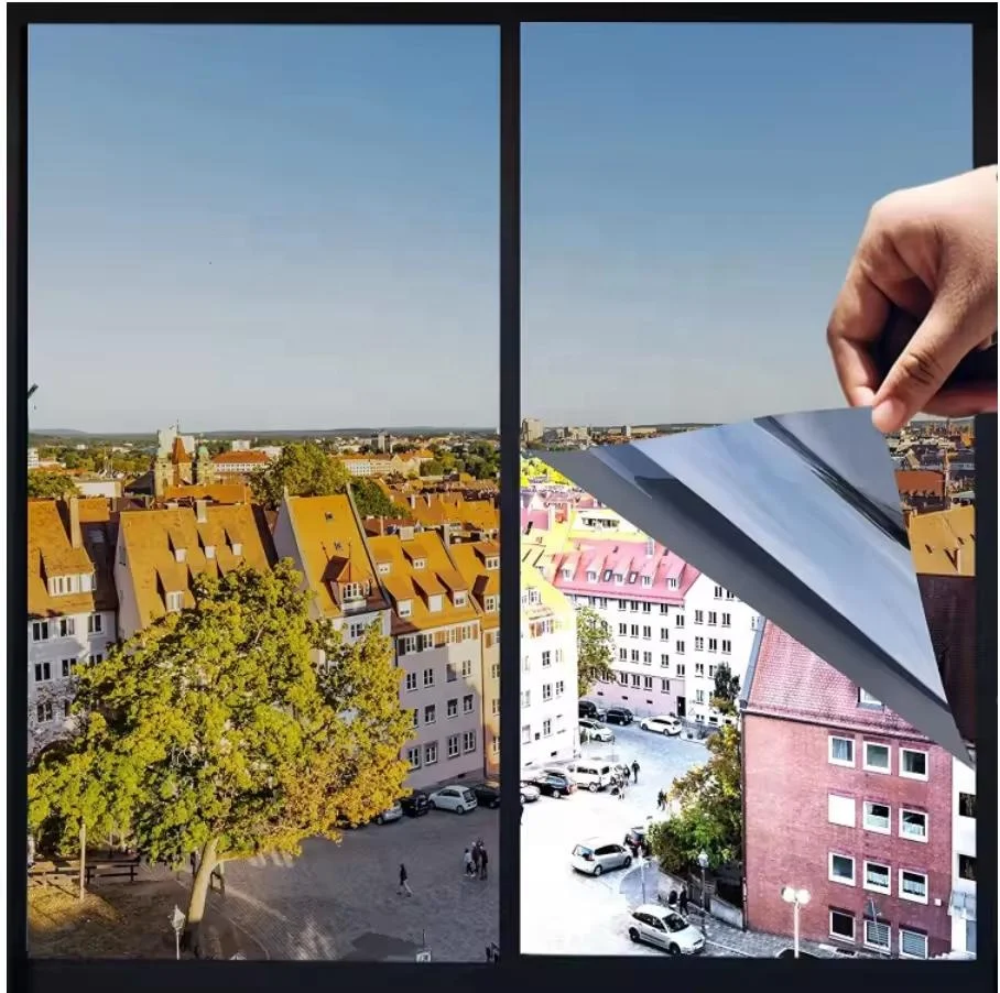 Silver Mirror Reflective Building Window Film Building One Way Mirror Reflective Window Film
