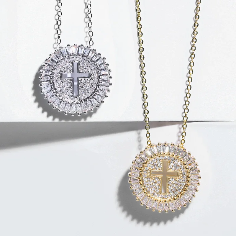 Fashion Cross Pendant Necklace Religious Prayer Jewelry For Men Women