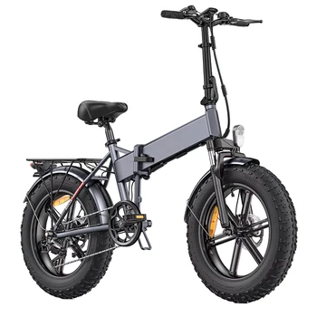 High-Power 500W Electric Folding Bicycle with Wide 20*4.0 Fat Tire down Tube Battery & 21 Speed Gears Charging Time 4-6h
