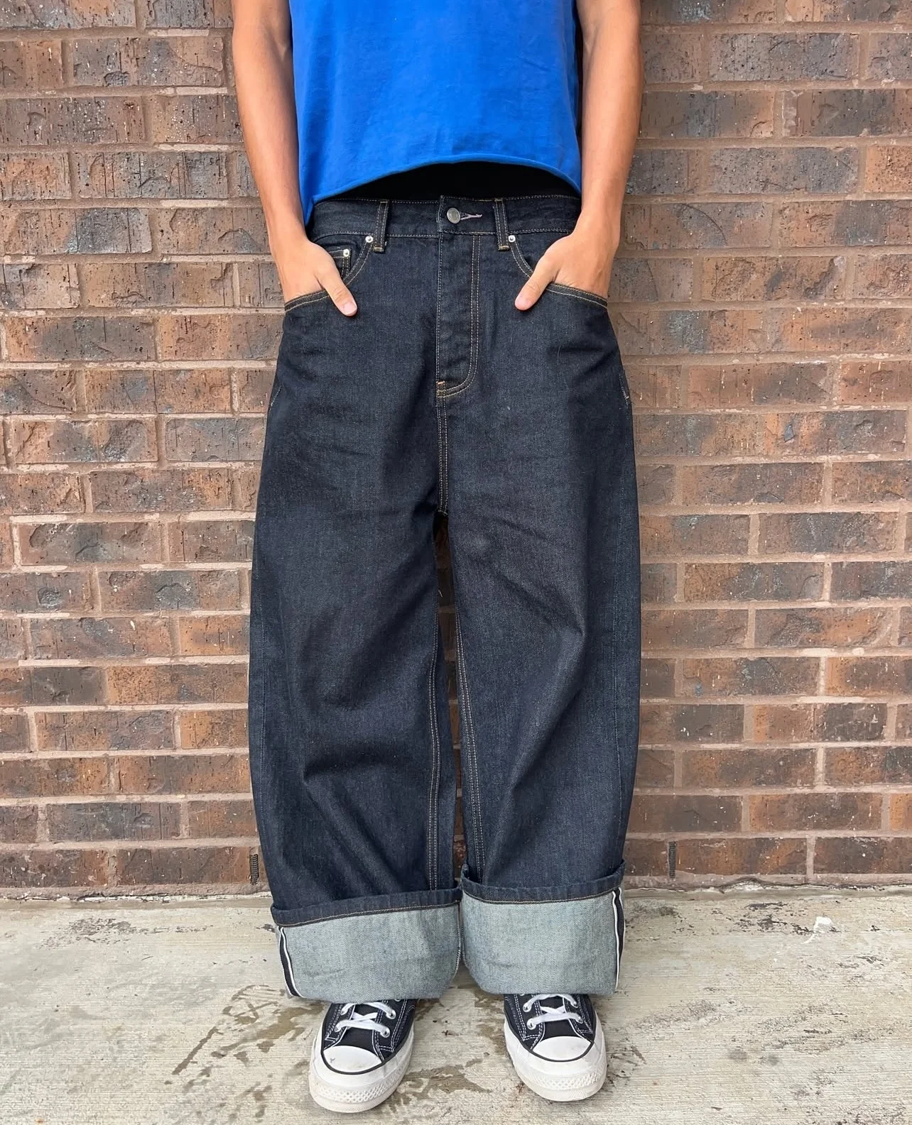 Wide Leg Jeans Baggy At Crotch Women Jeans Wide Leg Floor Length