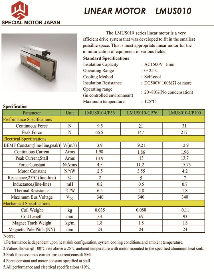 Smallest Semiconductor Specified Direct Drive Coreless Linear Motor