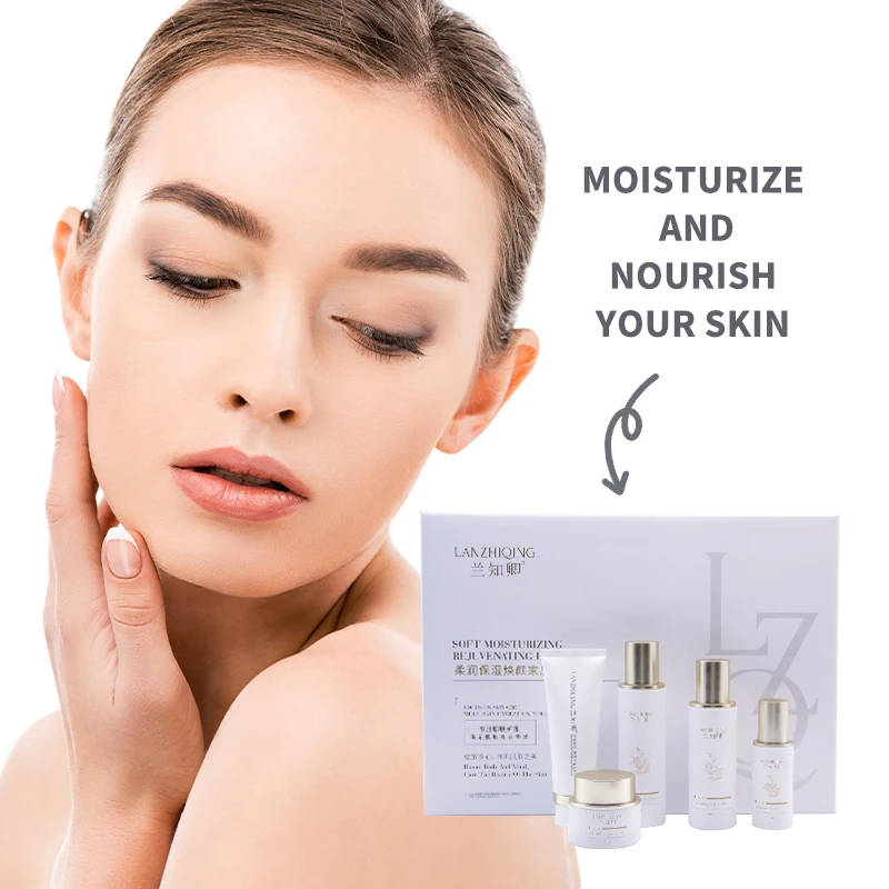 Private Label Moisturizing Skin Care Set - Facial Cleanser, Toner