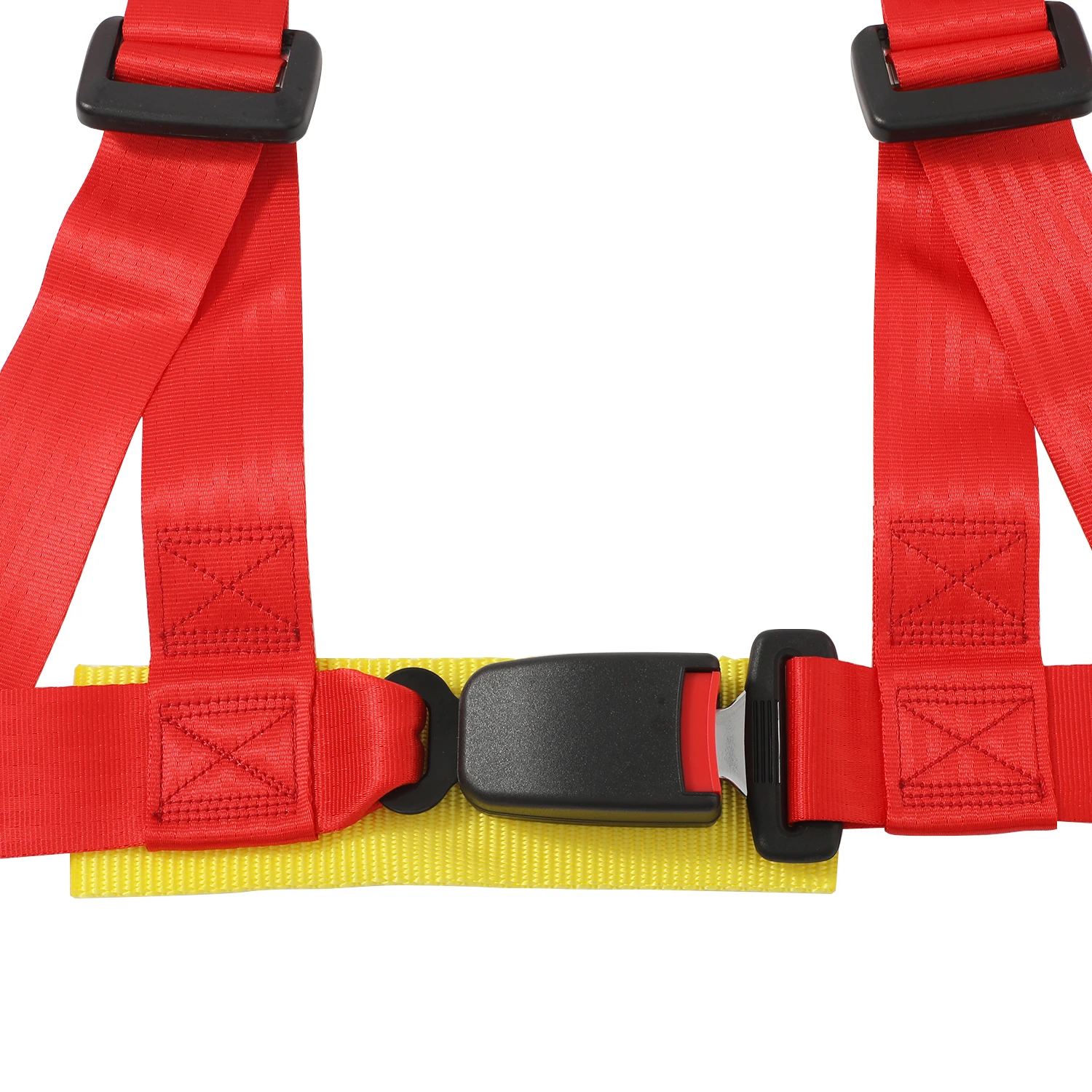 2 Inch Universal 4 Point Racing Car Seat Belt Safety Harness Red Black