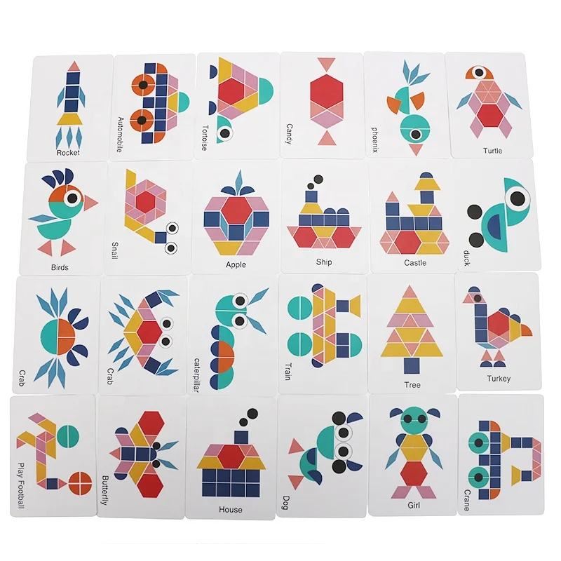 Unicorn Shaped Puzzle Tangram Educational Fun for All