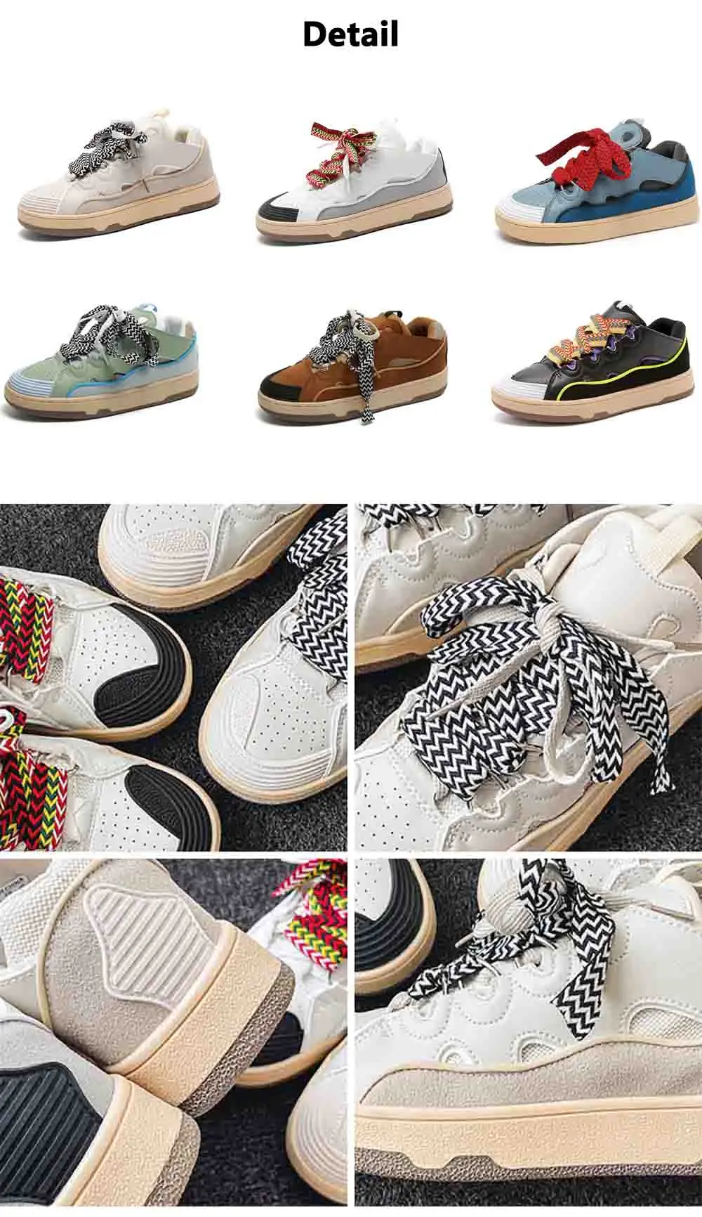 Qiyao Factory Custom Shoe Men's Sneakers Genuine Leather Upper Designer