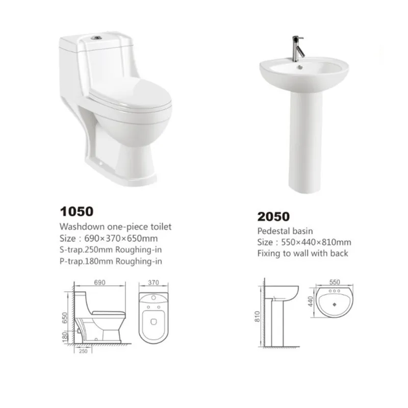 Manufacturer Porcelain Bathroom WC White Toilets Sanitary Ware Suites Sets
