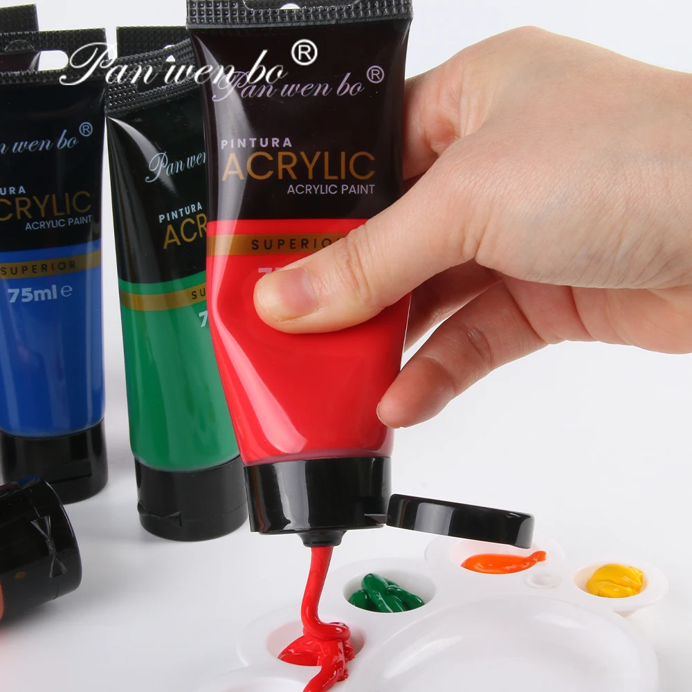 Artist Professional Wholesale Acrylic Paint Set 12 Colors Acrylic Color