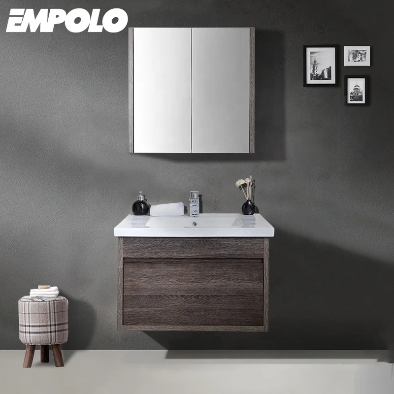 China Manufacturer Wall Mounted Single Sink Modern Cabinet Bathroom Vanity Set