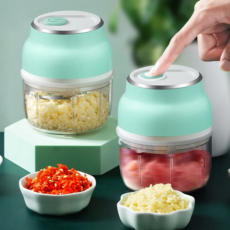 Electric Mini Vegetable Chopper, Food Chopper, Garlic Slicer Veggie, Salad,  Lettuce, Onion, Chili Crusher, Tomato Dicer Chopper Cutter & Ginger Meat