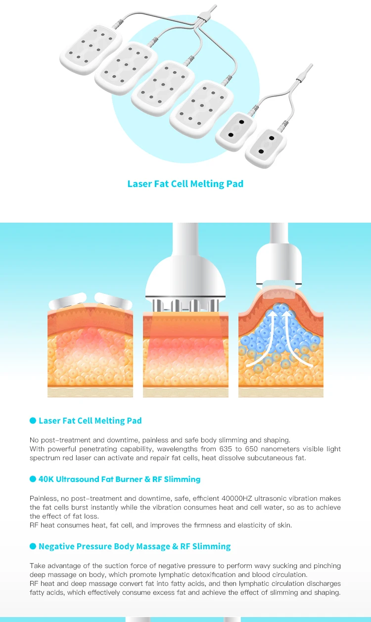 40k Rf Cavitation Ultrasonic Slimming Massager Fat Burner Anti Lipo