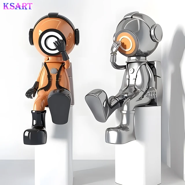 Custom life-size fiberglass astronaut sculpture Resin crafts hand-carved fiberglass reinforced plastic crafts decorations