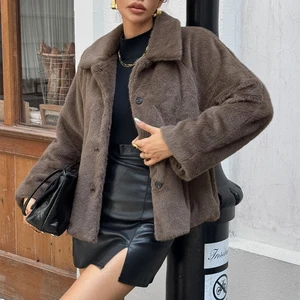 Winter Jacket Woman Custom Women's Winter Coats For Ladies Faux Fur Coat Women