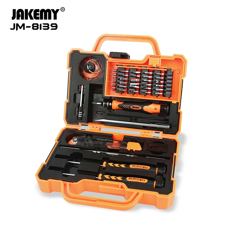 Jakemy Small Household DIY Repair Tool Box Set Customizable OEM Screwdriver Kit