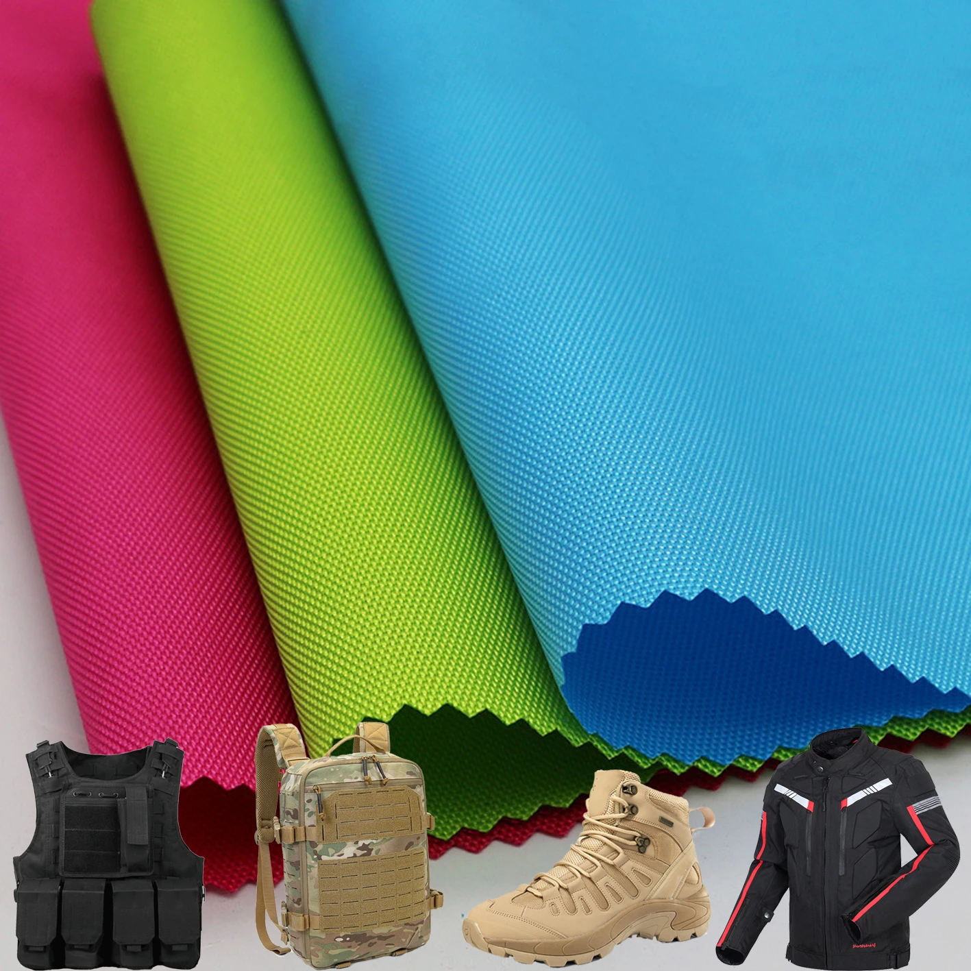 Нейлон 500D Cordura Ткань Водонепроницаемая стойкость к истиранию с полиуретановым покрытием ламинированный водонепроницаемый огнестойкий