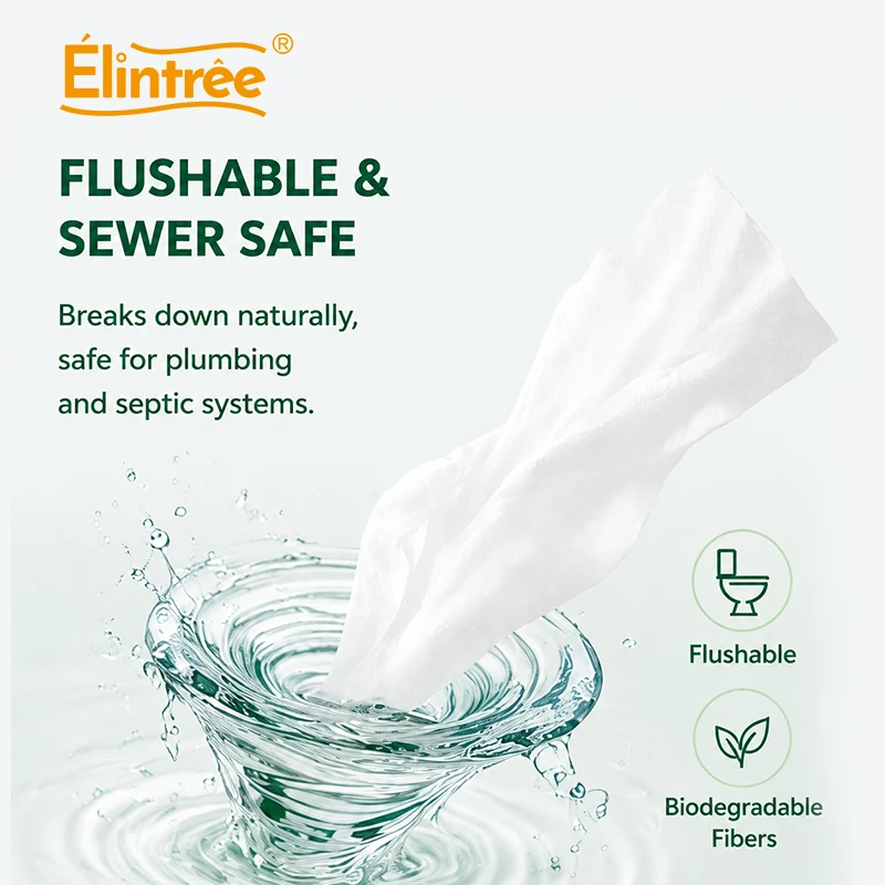 flushable wipes dispersible material