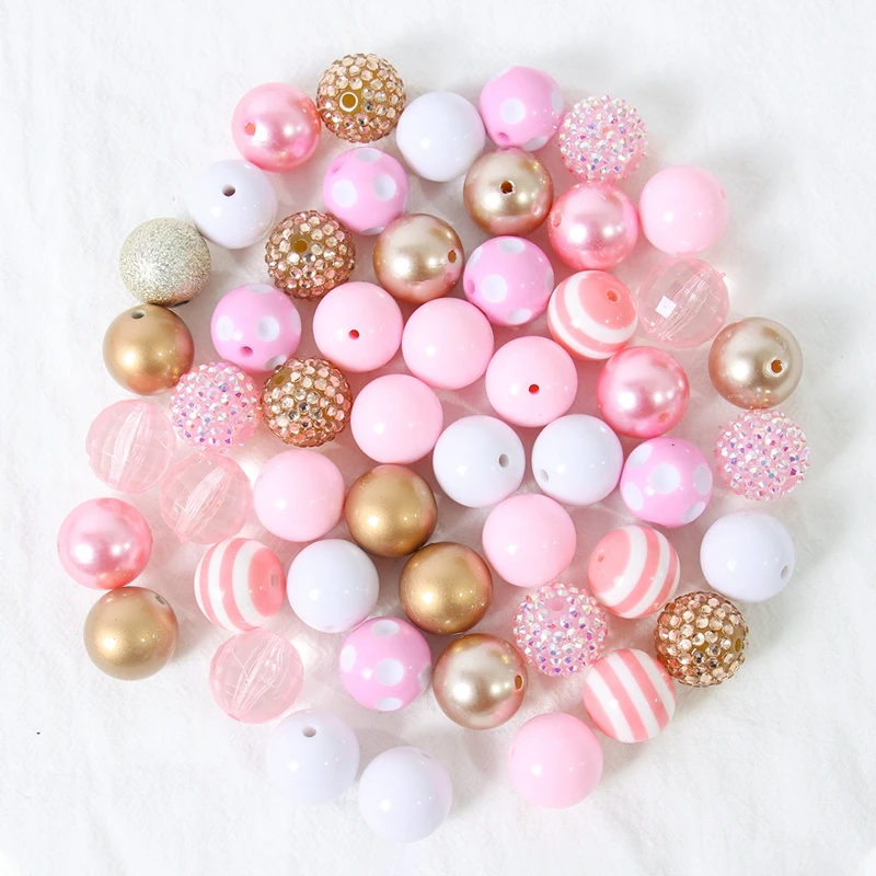 50pcs 20mm Bubblegum Beads Chunky Gumball Beads Bulk Round Acrylic ...